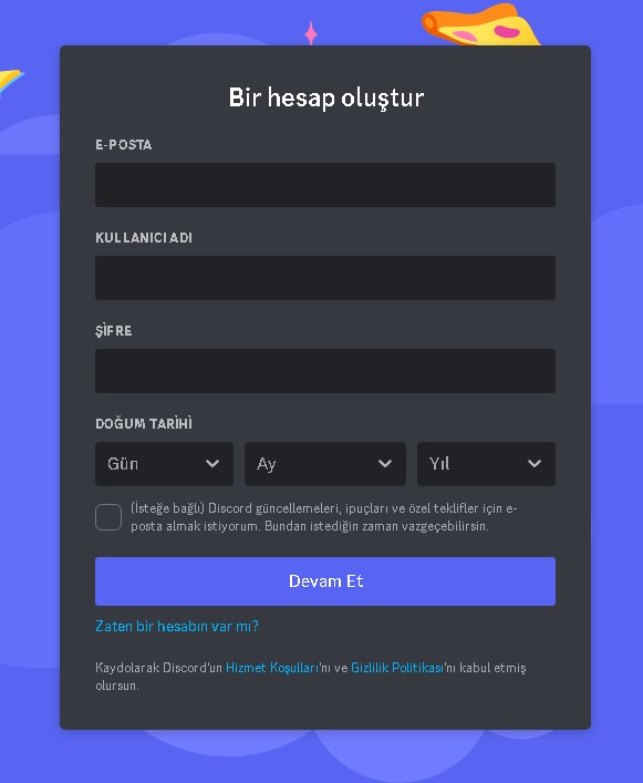 discord-kaydol DC Giriş