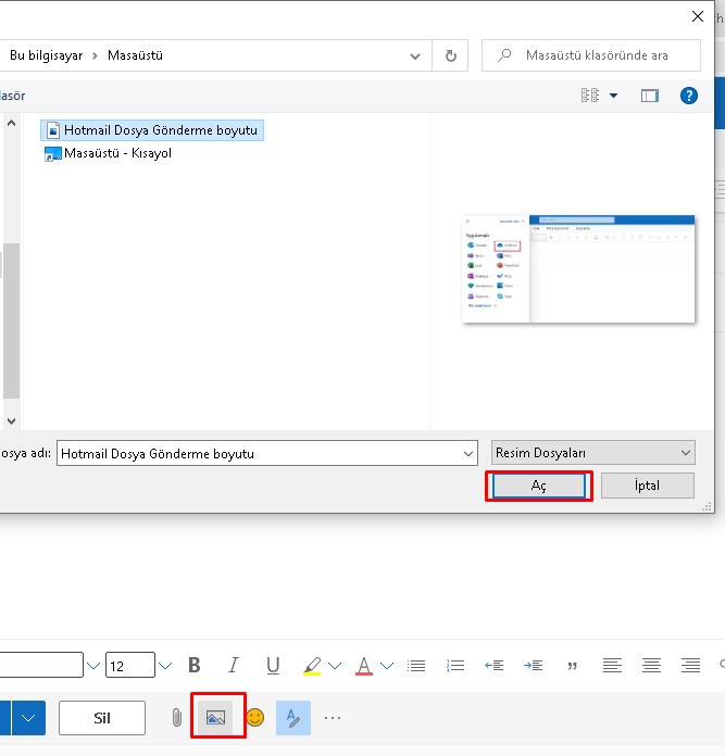 Hotmail-den-fotograf-nasil-gonderilir Hotmail Dosya Gönderme Boyutu