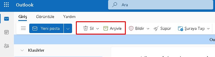 E-Postayi-Silin-veya-Arsivleyin Hotmail E-Posta Okuma ve Yanıt Verme