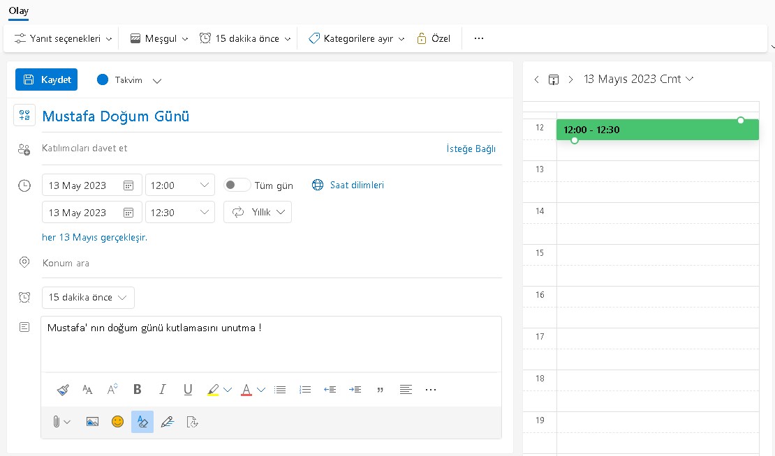 Outlook-Takvime-Dogum-Gunu-Ekleme Outlook Takvime Doğum Günü Ekleme