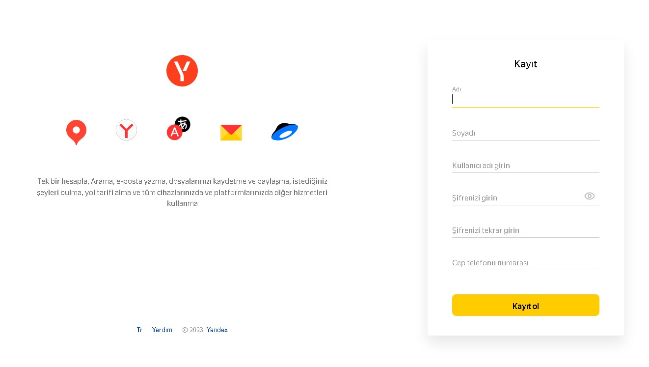 Yandex.Mail-Rusya-Merkezli-Ucretsiz-E-posta-Hizmeti Telefon Numarası Olmadan E-Posta Nasıl Alınır