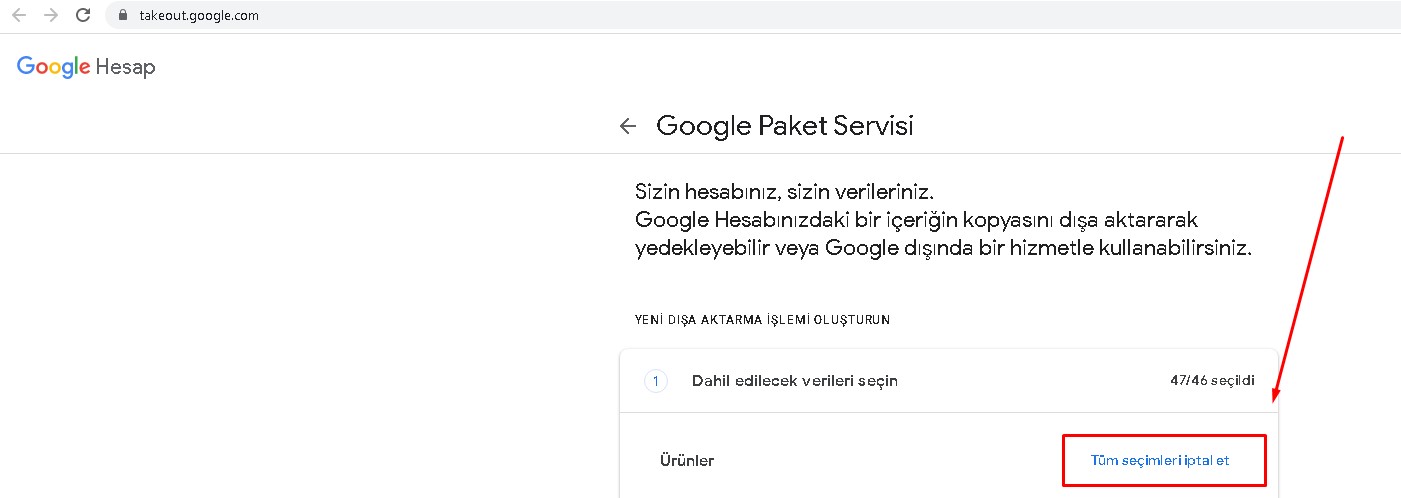 Google-Takeout-Kullanarak-Indirme Google Fotoğraflar Toplu İndirme