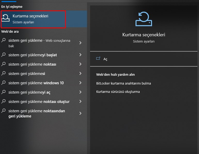 Sistem-Geri-Yukleme-Kullanma Windows Giriş Sırasında Donma ve Yeniden Başlatma Sorunlarını Çözme