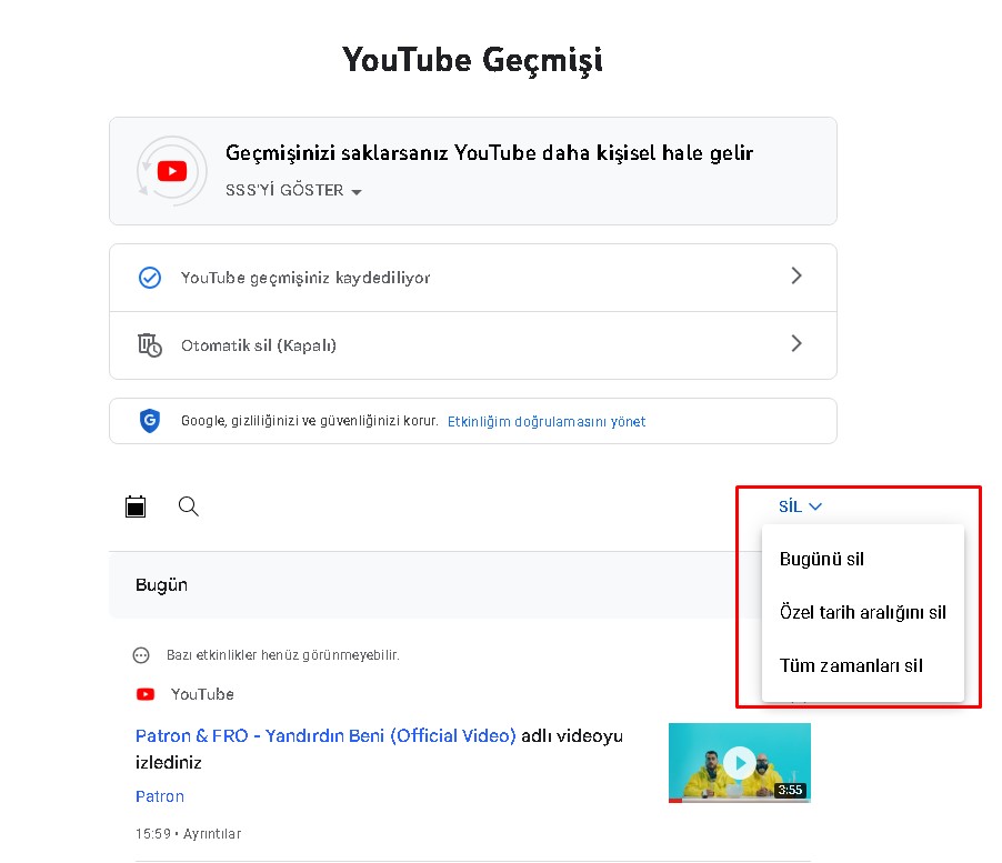 youtube-etkinligim-silme-nasil-yapilir YouTube Etkinliğim Silme Nasıl Yapılır
