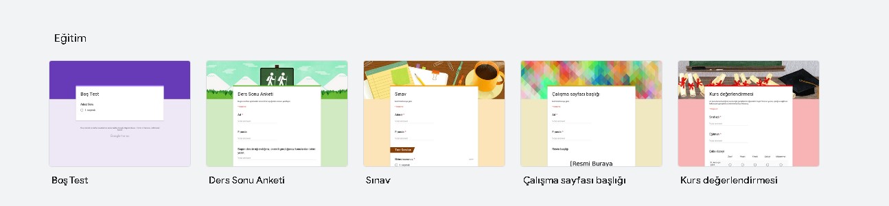 google-Form-Tasarimi Google Form Oluşturma
