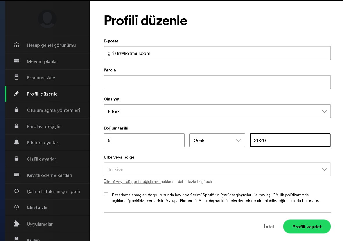 spotify-e-posta-adresi-degistirme Spotify E Posta Değiştirme Nasıl Yapılır