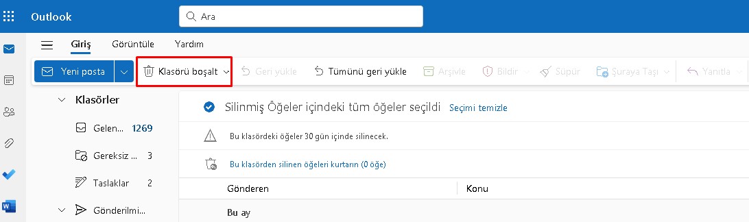 Silinenler-Klasorunu-Bosaltma Hotmail Gelen Kutusu Nasıl Boşaltılır ?
