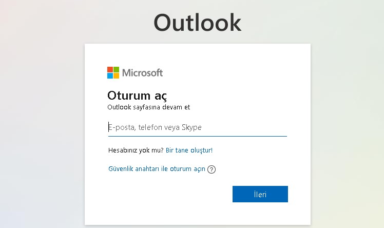 Outlook-Giris-Yapamiyorum Outlook Mail Giriş Yapamıyorum