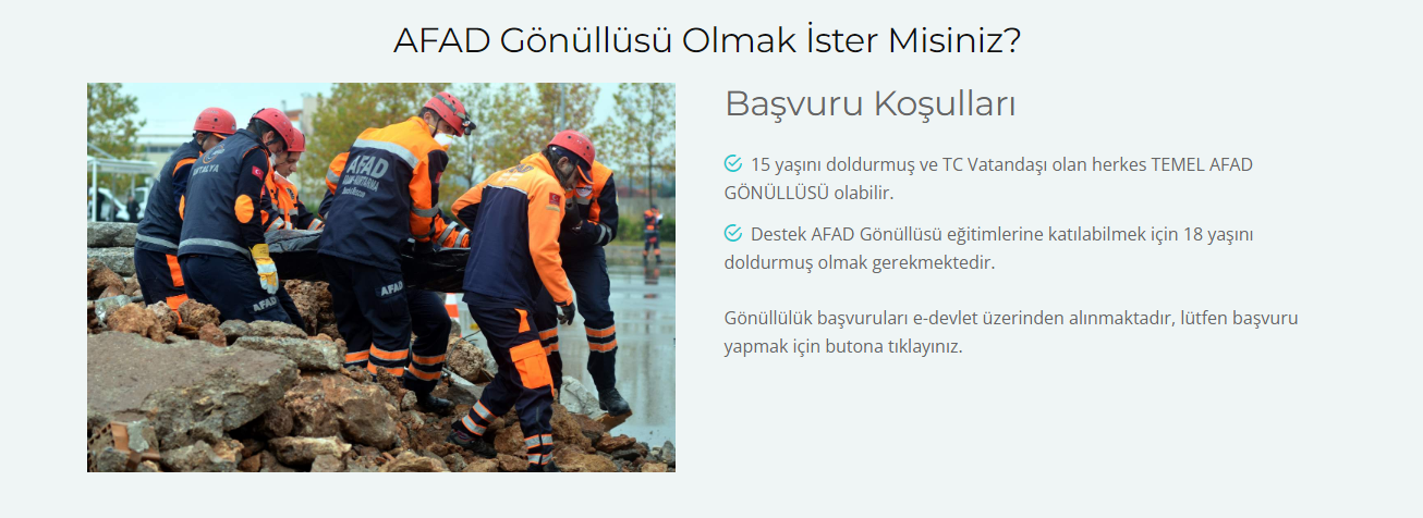 afad-gonullu-basvur Afad Gönüllüsü Nasıl Olunur