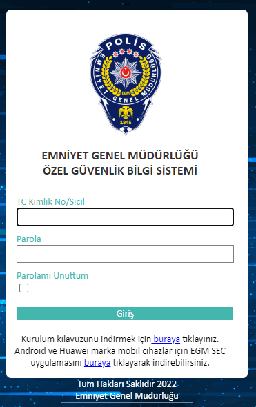 OGNET-GIRIS ÖĞNET Giriş - Özel Güvenlik Bilgi Sistemi